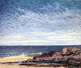 Sea coast in Normandy by Gustave Courbet